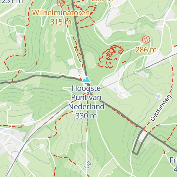 Map of Vaalserberg