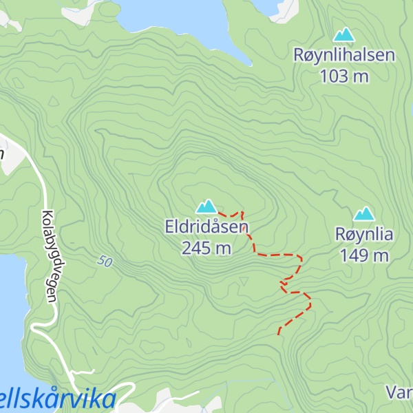 Map of Eldridåsen