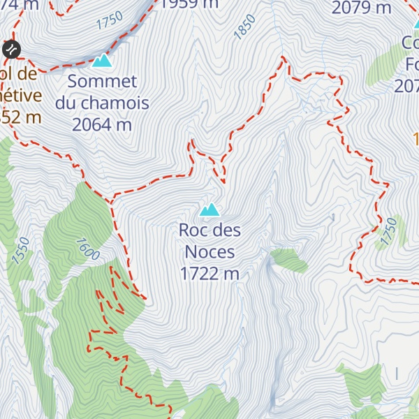 Map of Roc des Noces