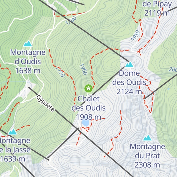 Map of Chalet des Oudis