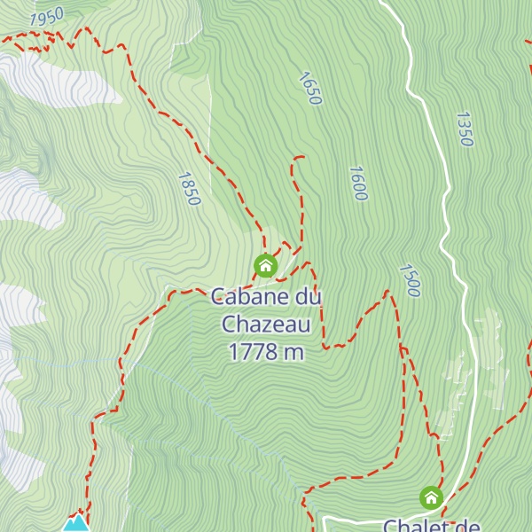 Map of Cabane du Chazeau