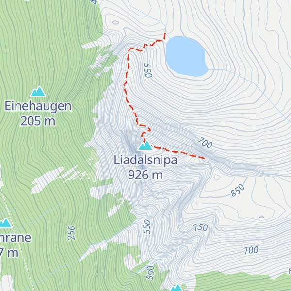 Map of Liadalsnipa