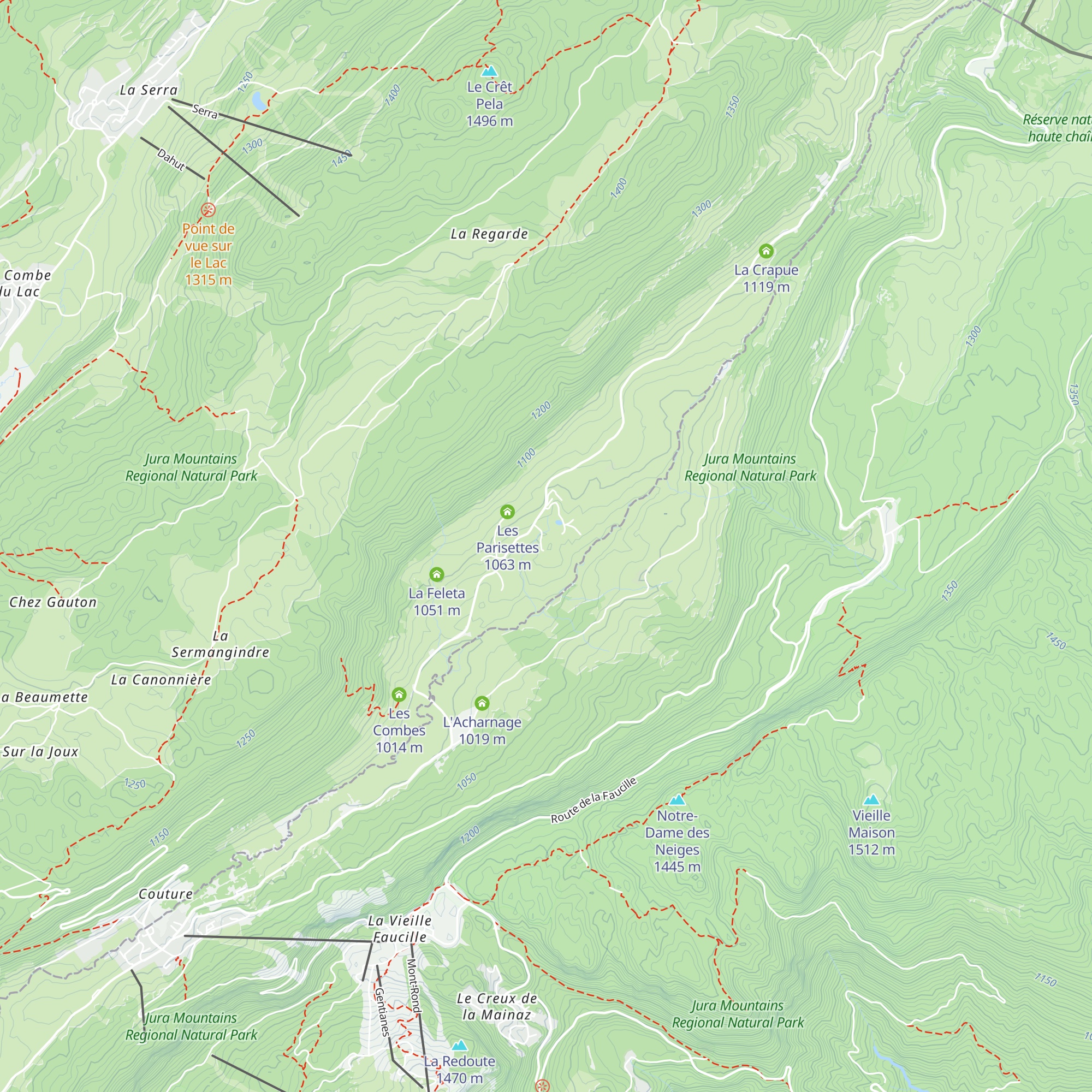 Sur le Crêt map