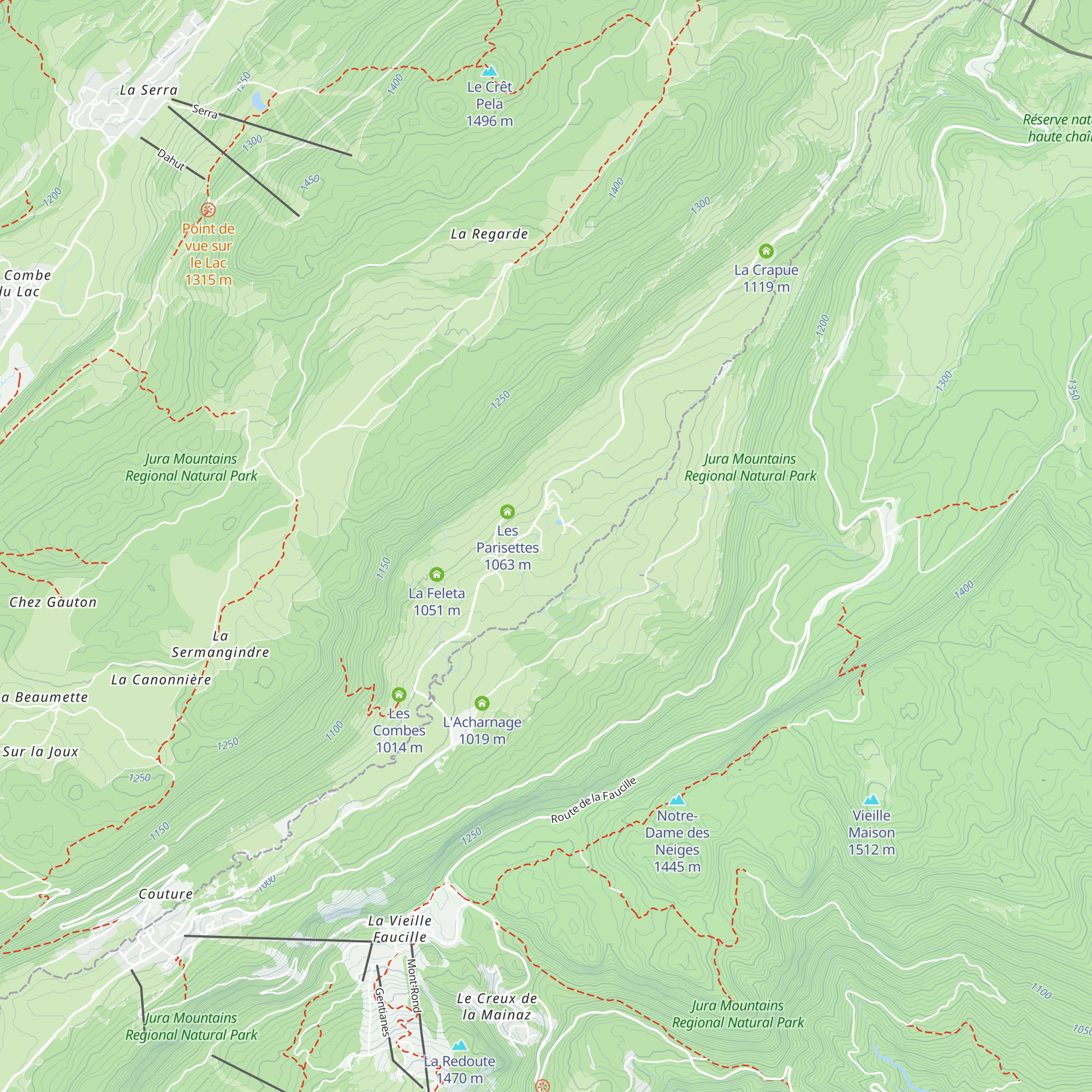 Sur le Crêt map