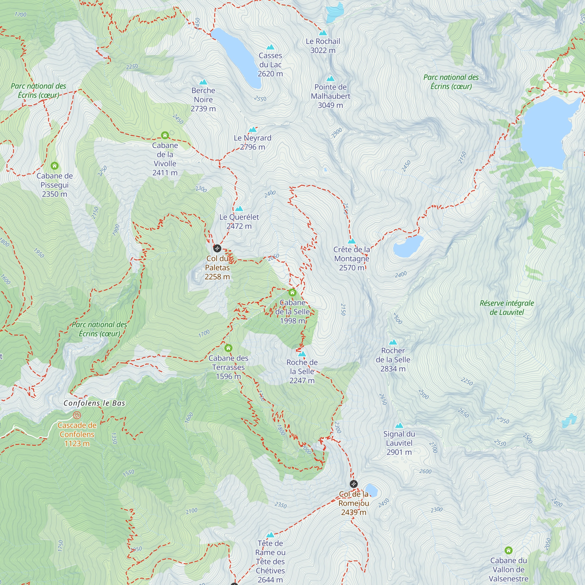 Cabane de la Selle map