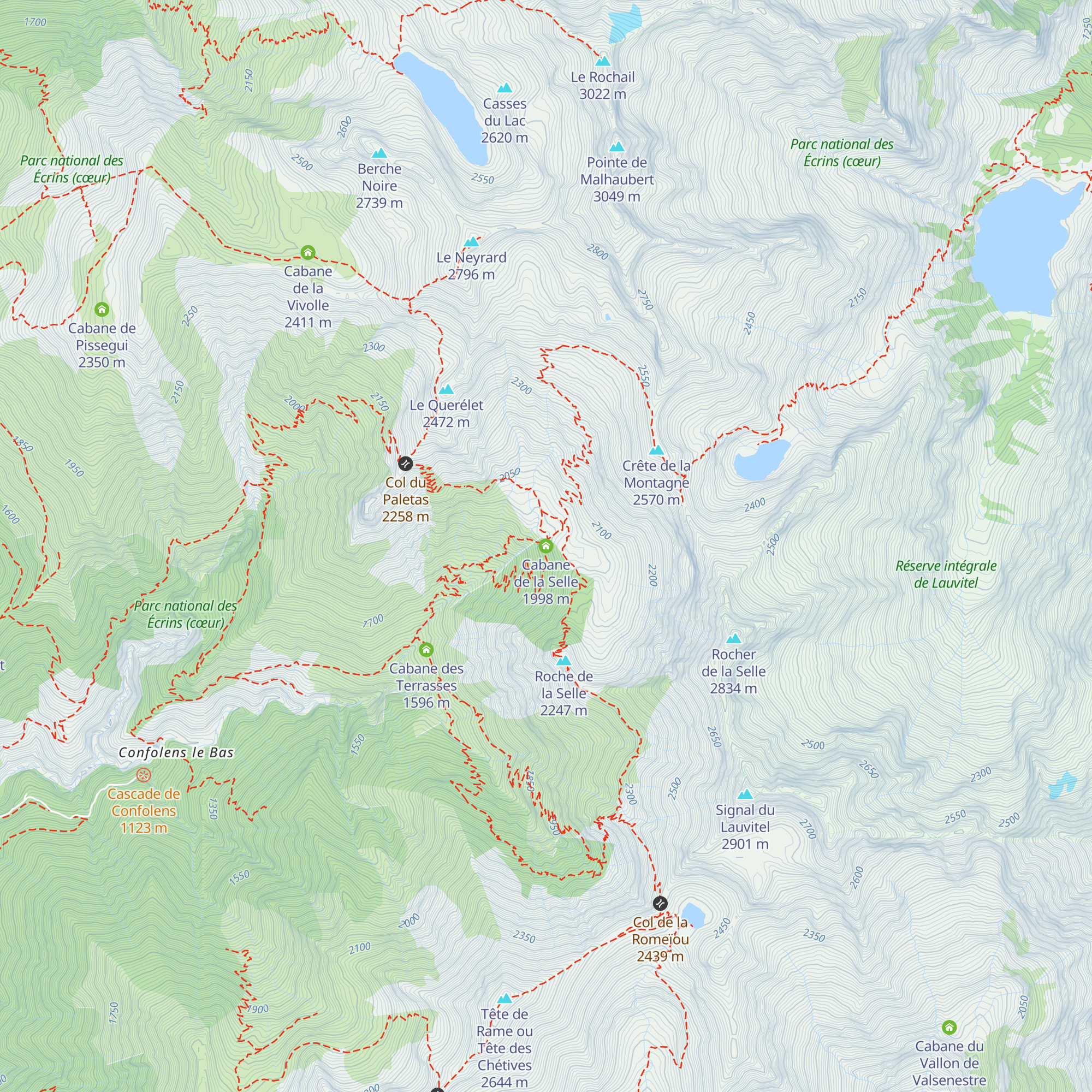 Cabane de la Selle map