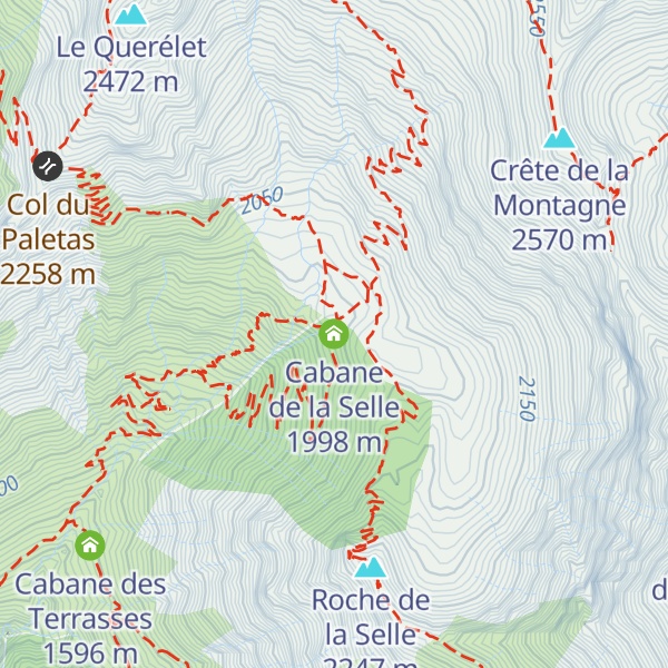 Map of Cabane de la Selle