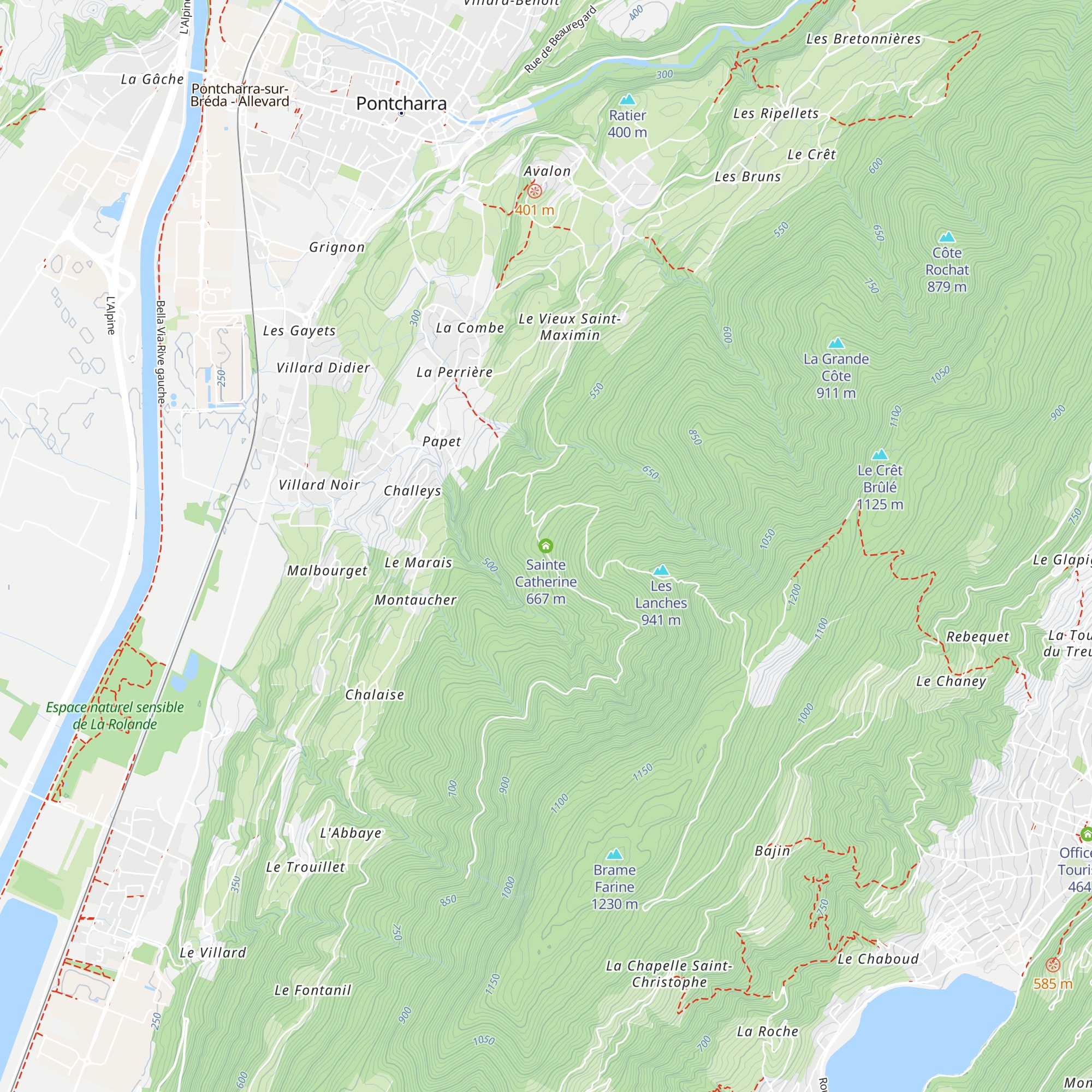 Sainte Catherine map