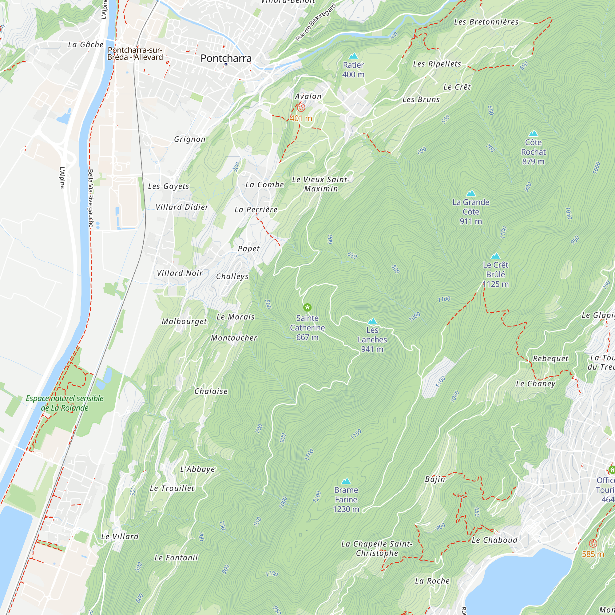 Sainte Catherine map