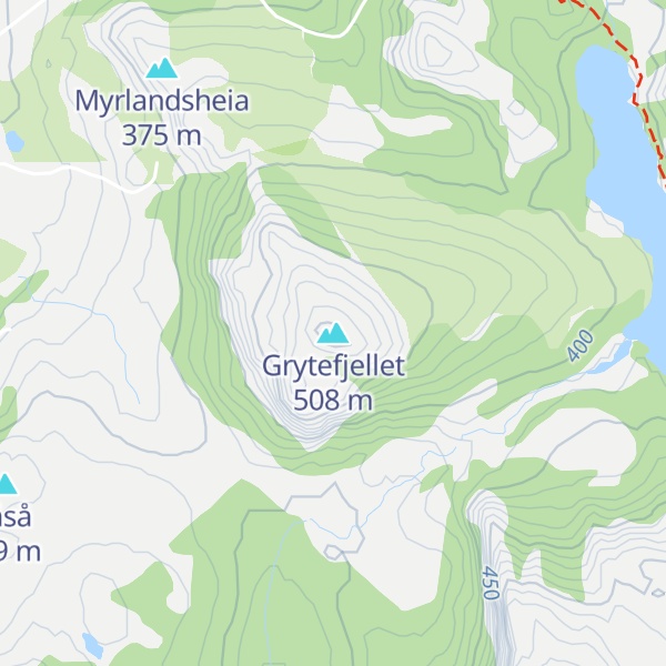 Map of Grytefjellet