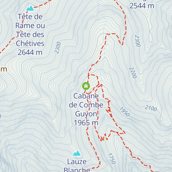 Map of Cabane de Combe Guyon
