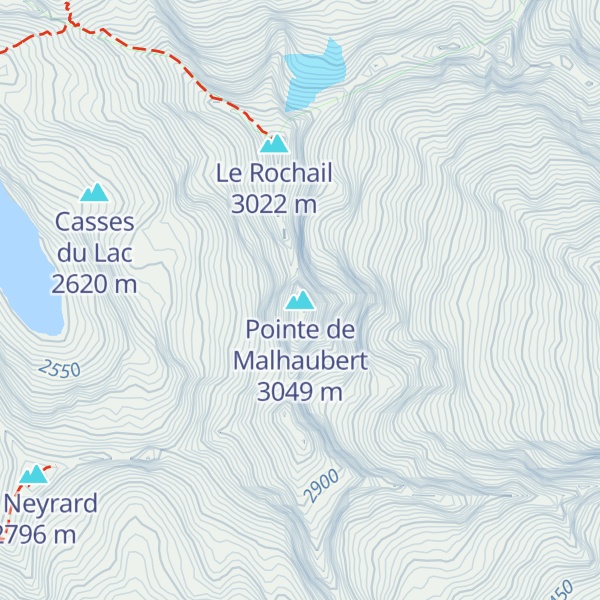 Map of Pointe de Malhaubert