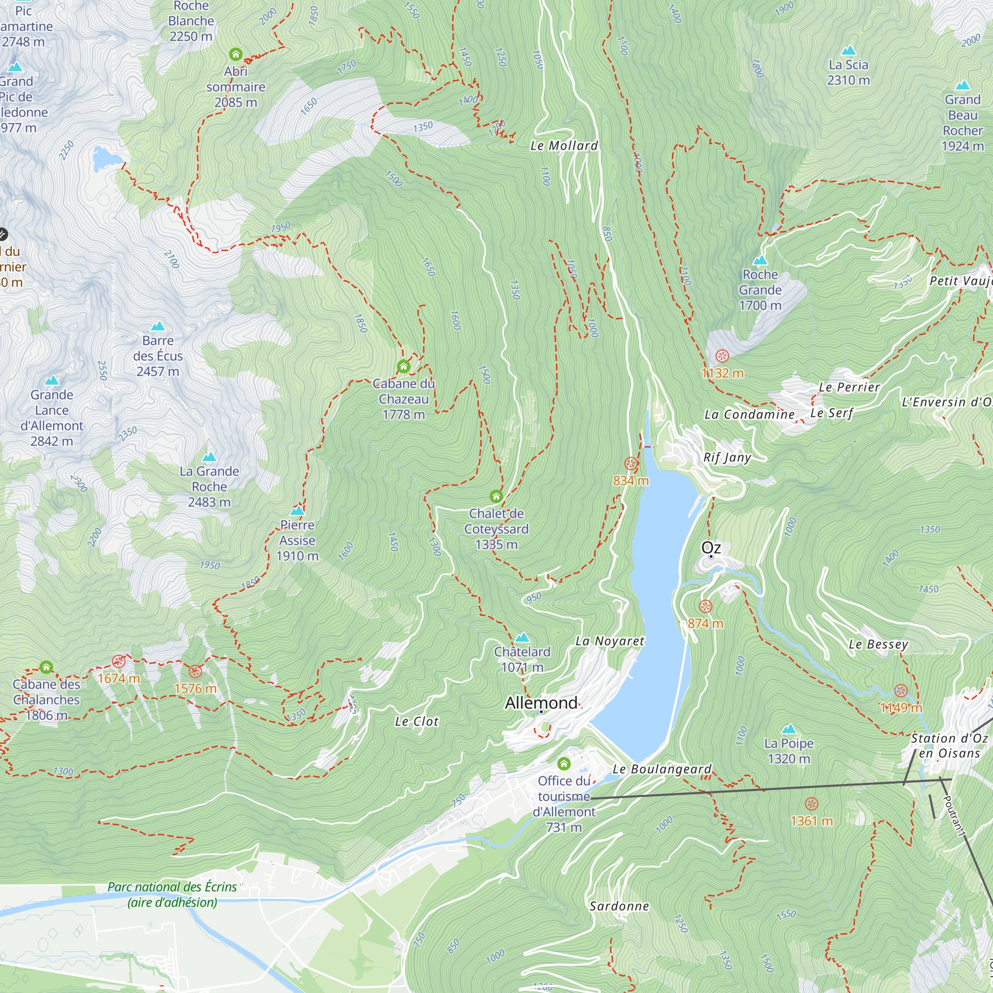 Chalet de Coteyssard map