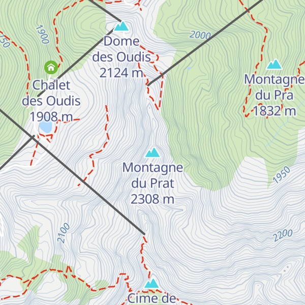 Map of Montagne du Prat