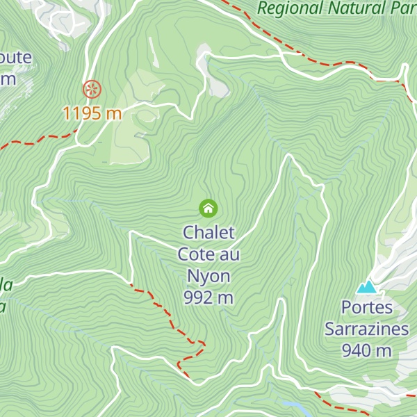 Map of Chalet Cote au Nyon