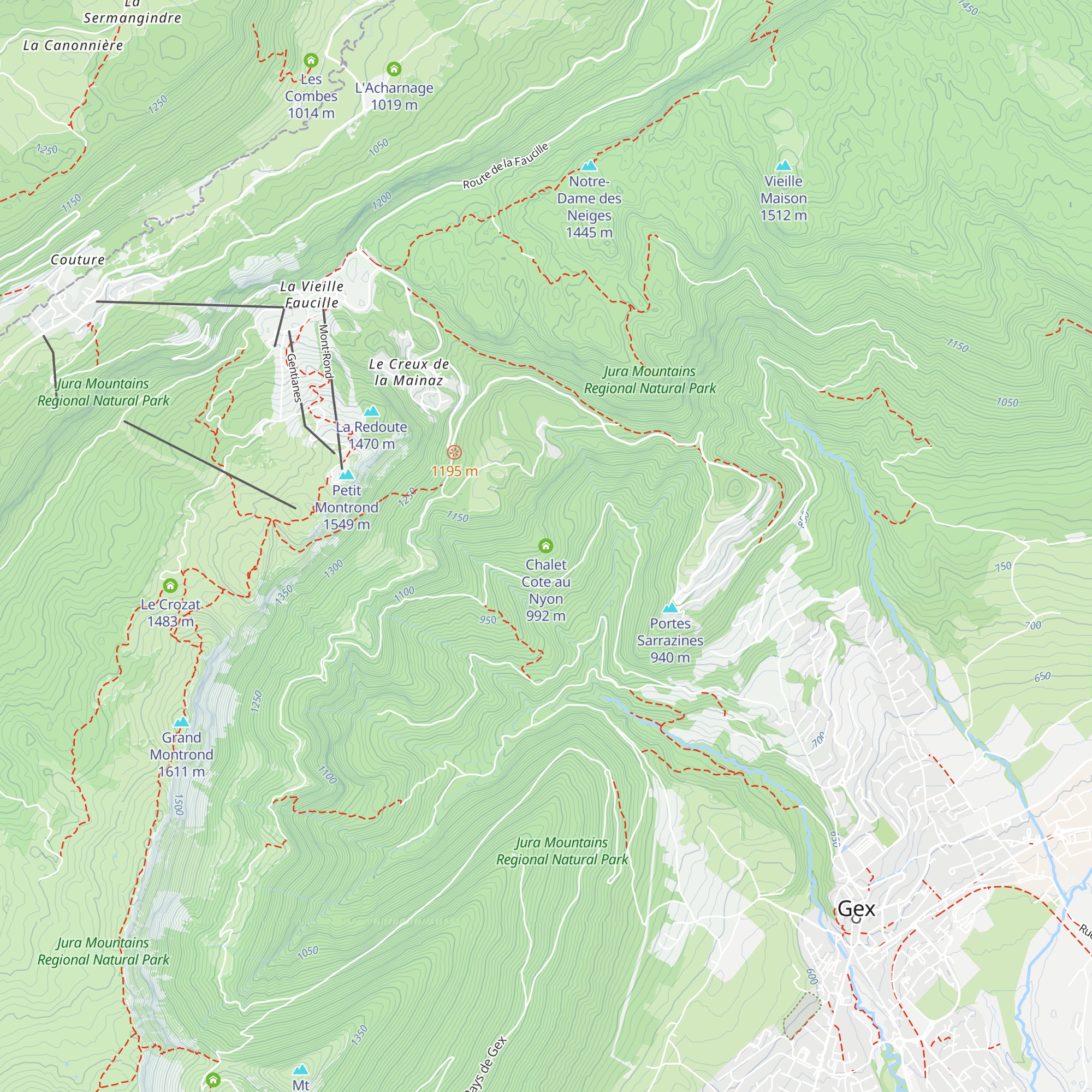 Chalet Cote au Nyon map