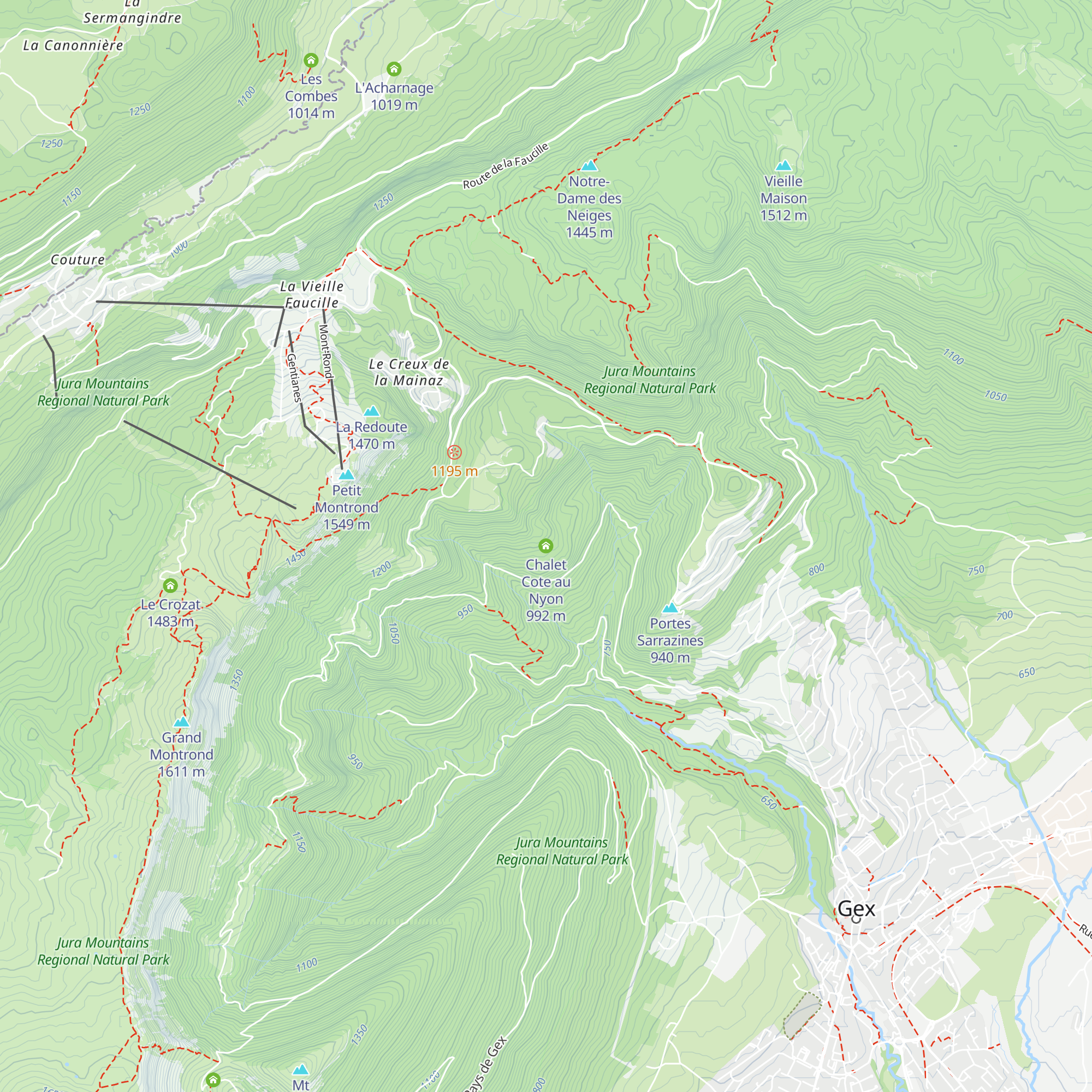 Chalet Cote au Nyon map