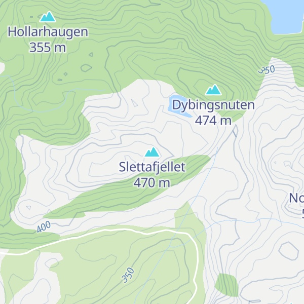 Map of Slettafjellet