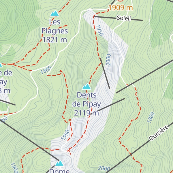 Map of Dents de Pipay