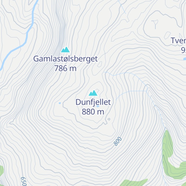 Map of Dunfjellet