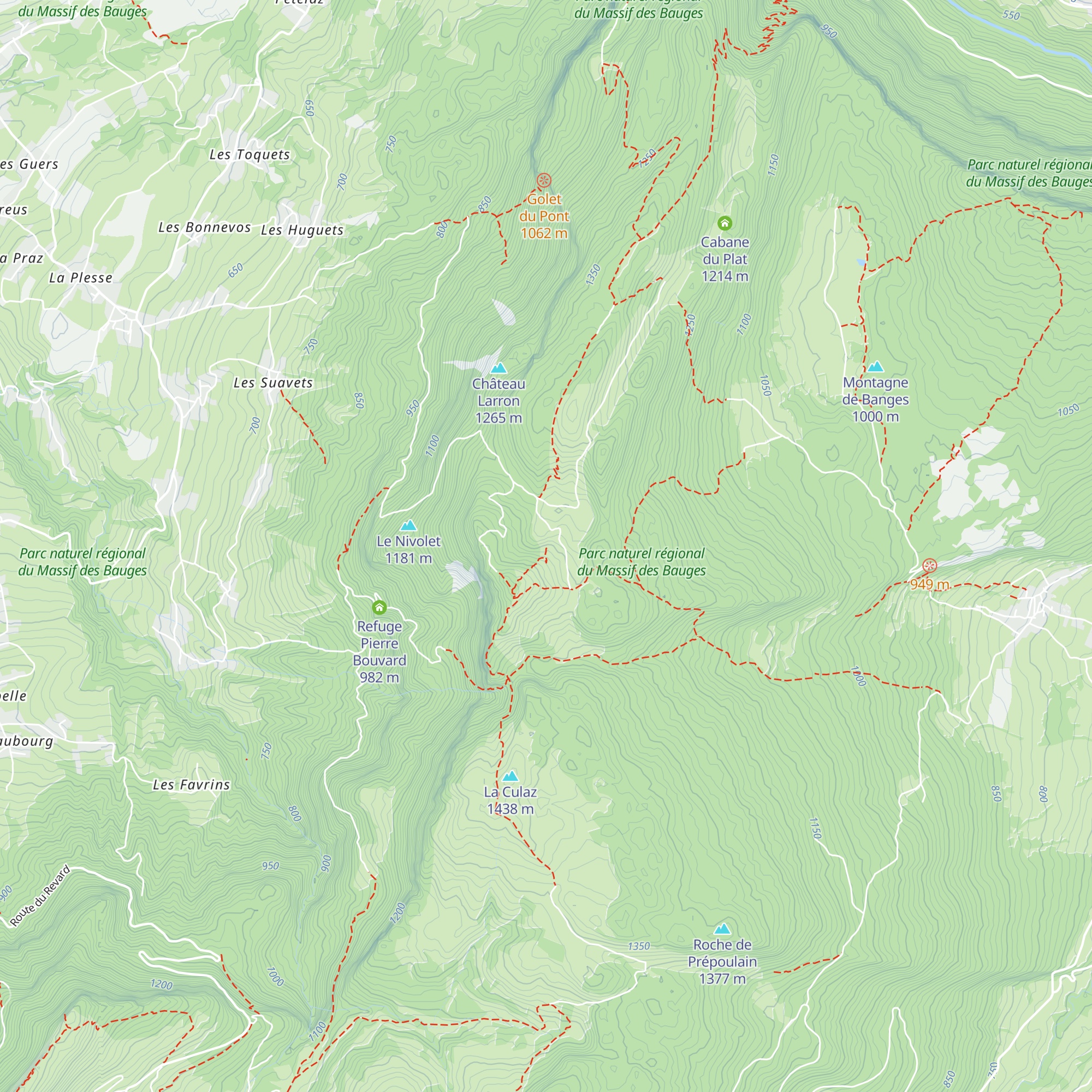 Refuge du Creux de Lachat map