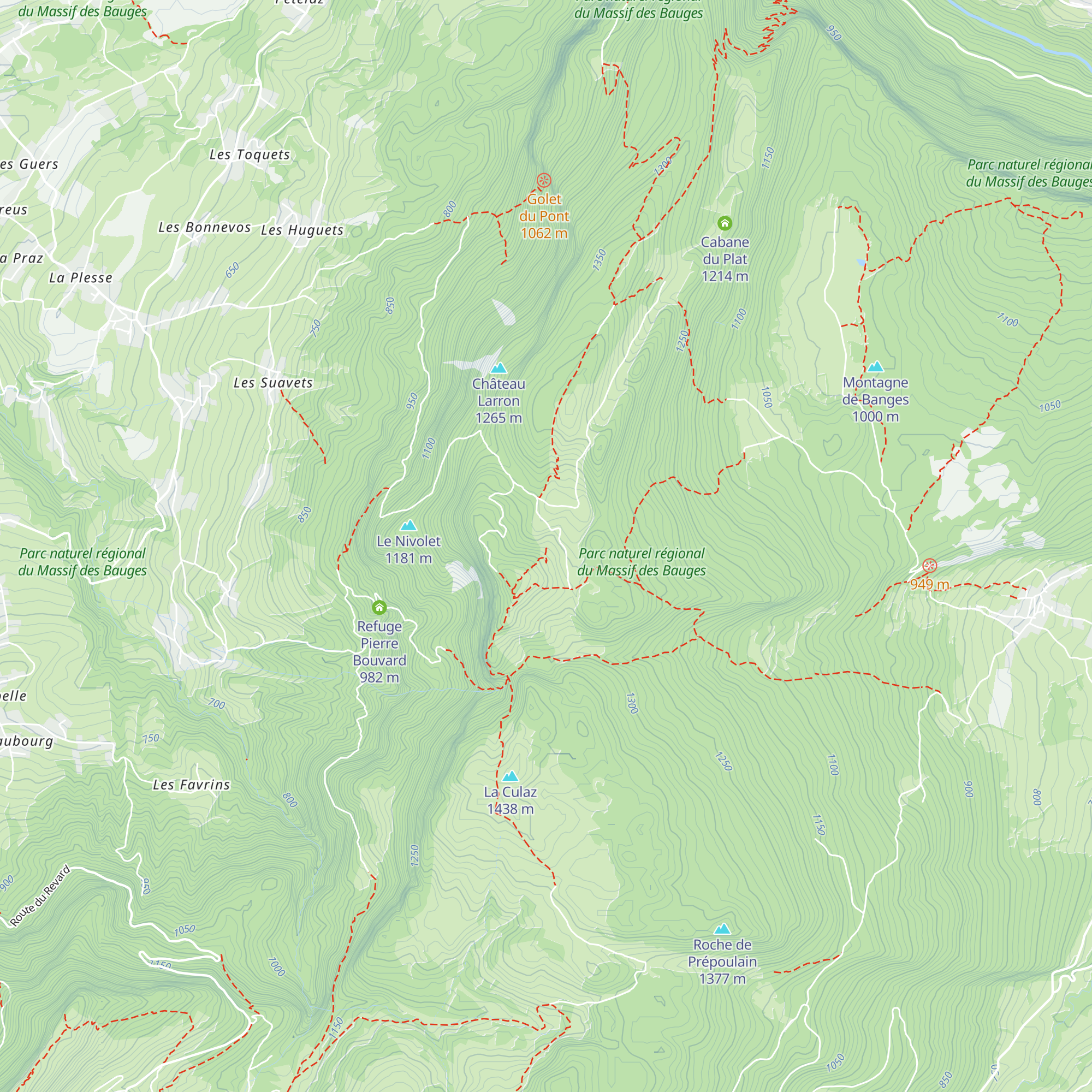 Refuge du Creux de Lachat map