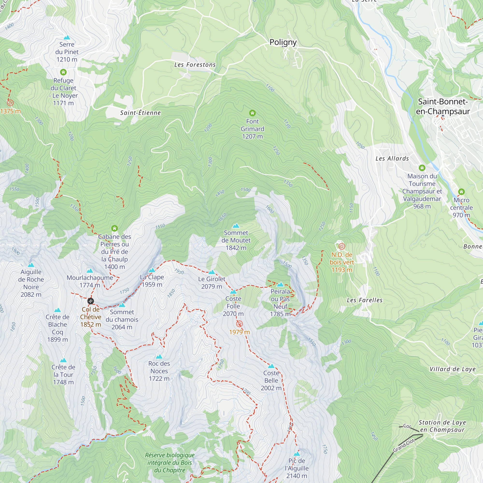 Cabane du Moutet map