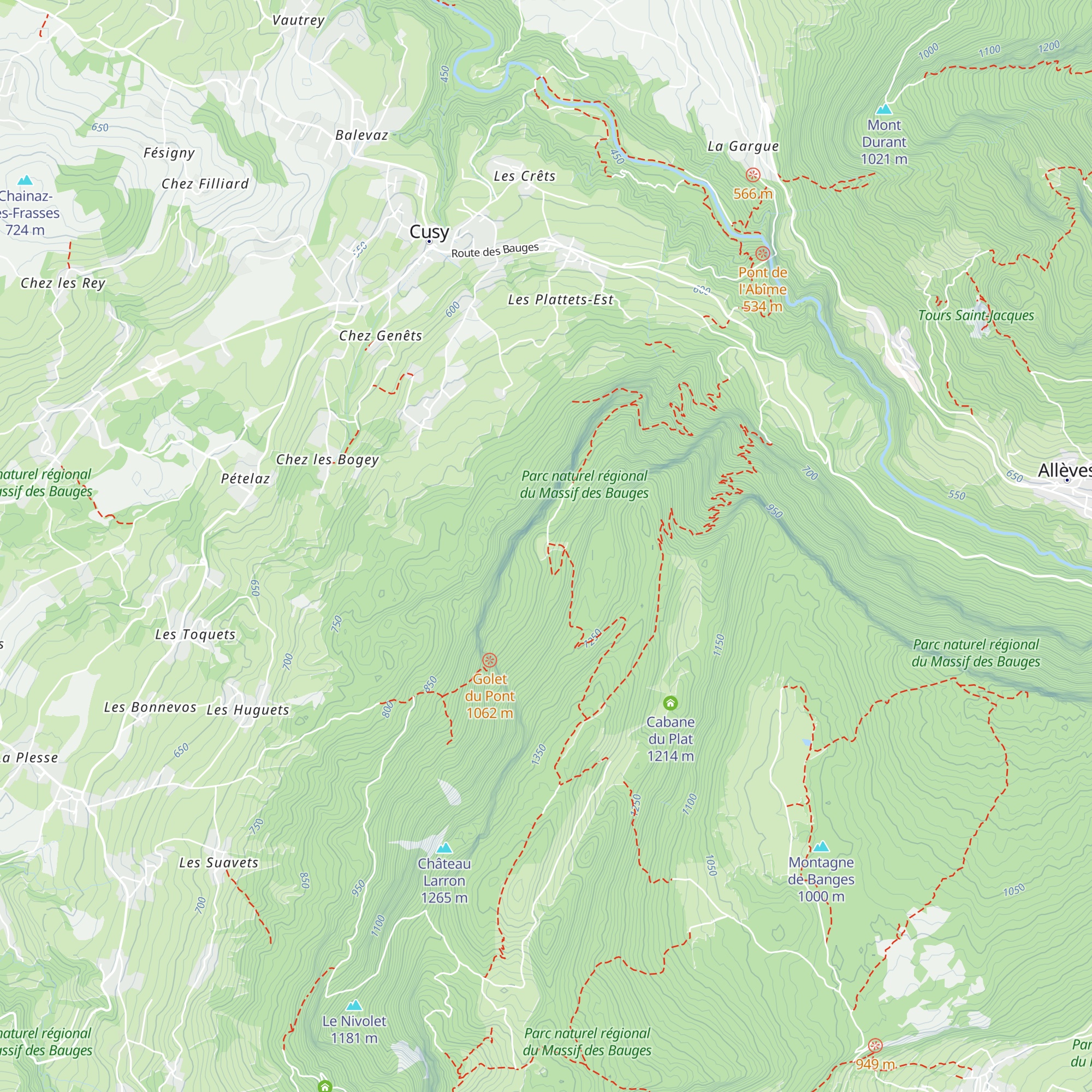 Chalet du Trousset map