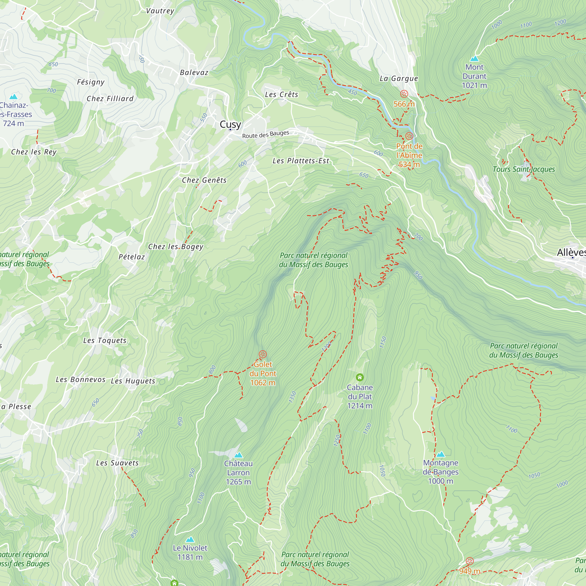 Chalet du Trousset map