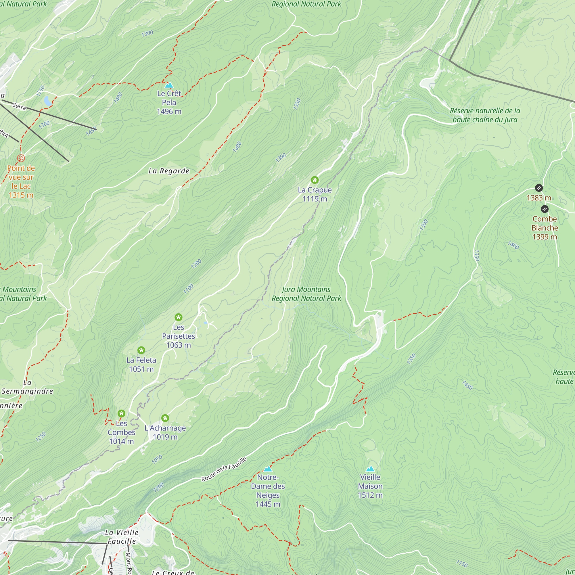 Les Cornes map