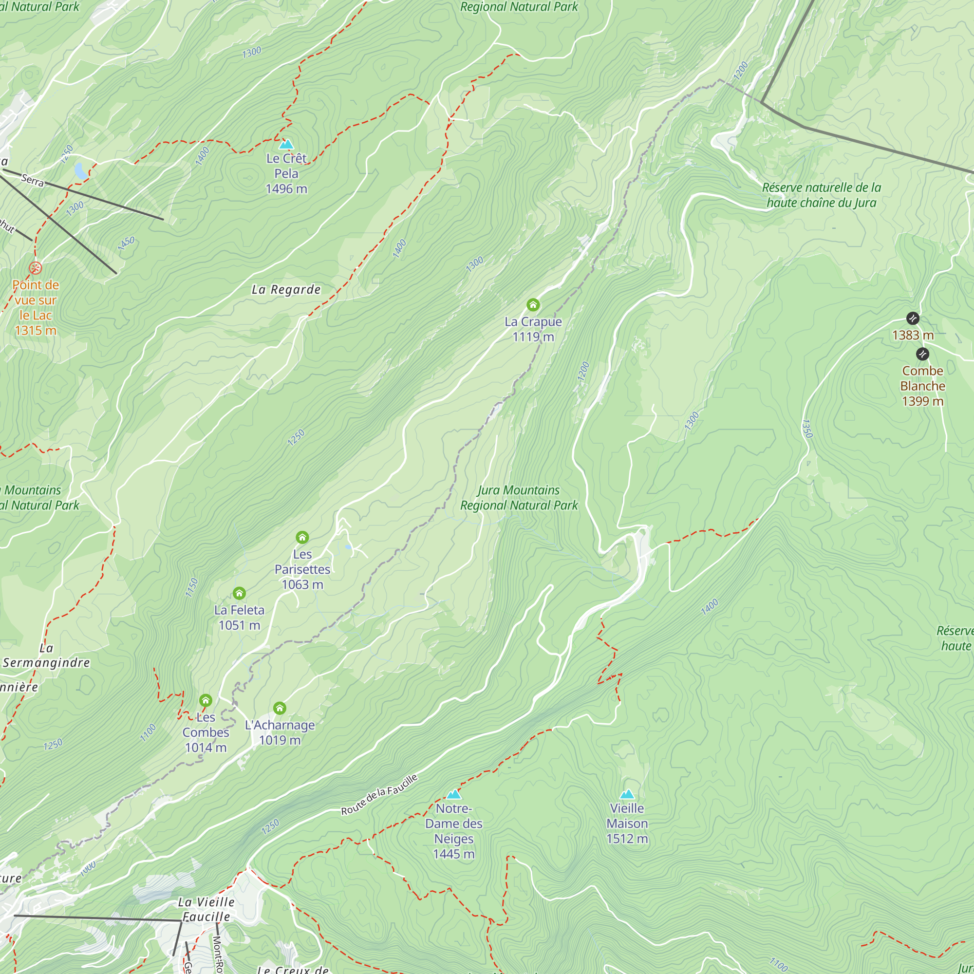 Les Cornes map