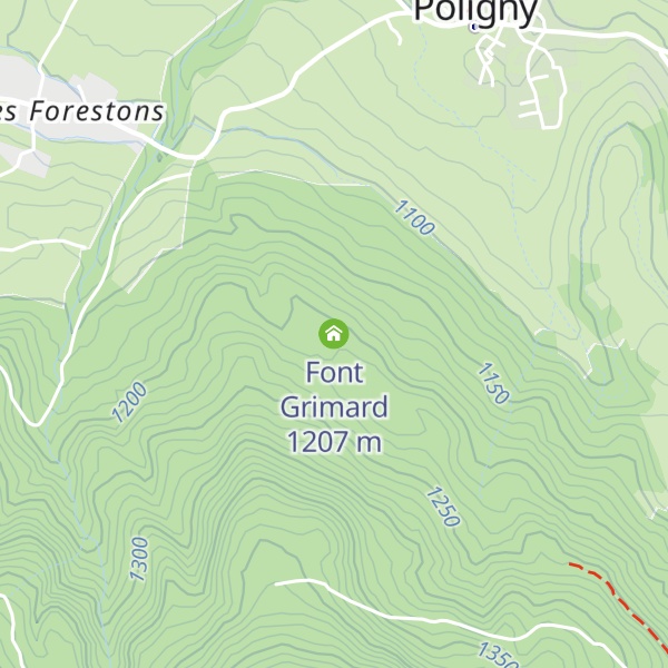 Map of Font Grimard