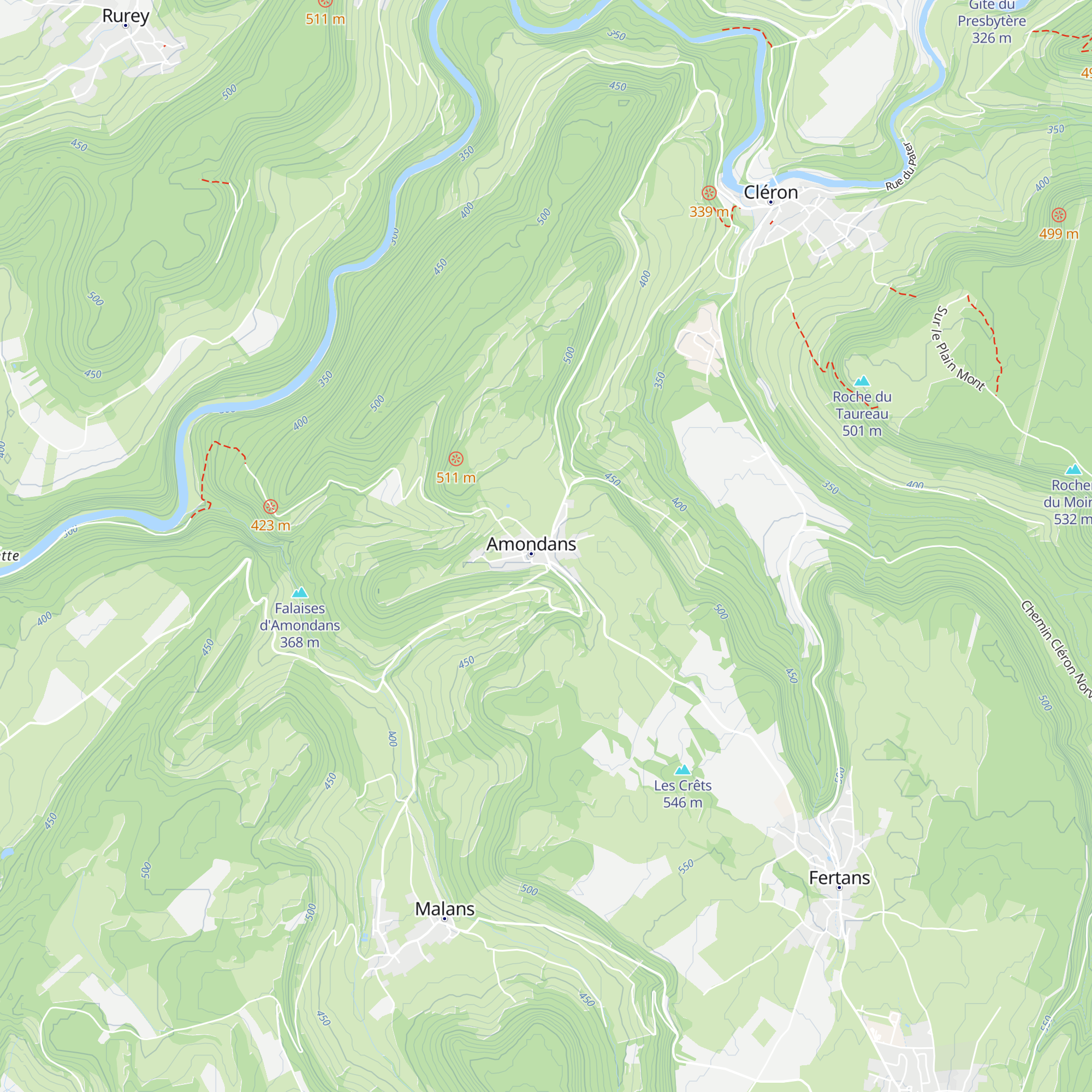 Gîte de Groupe „Entre Loue et Lison“ map