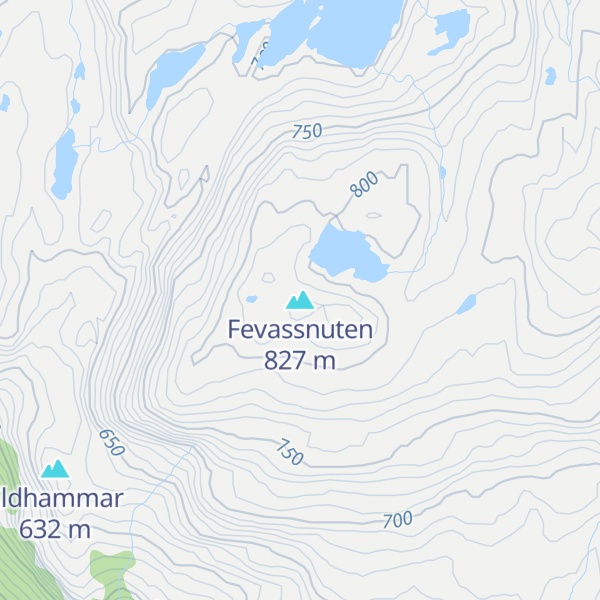 Map of Fevassnuten