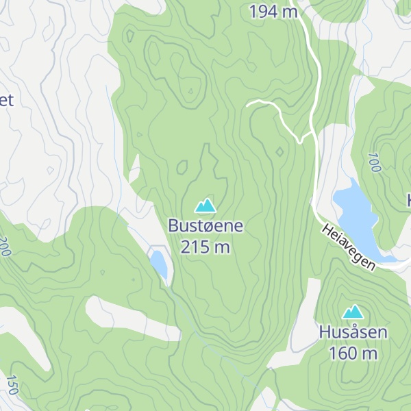 Map of Bustøene
