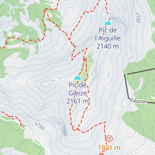 Map of Pic de Gleize