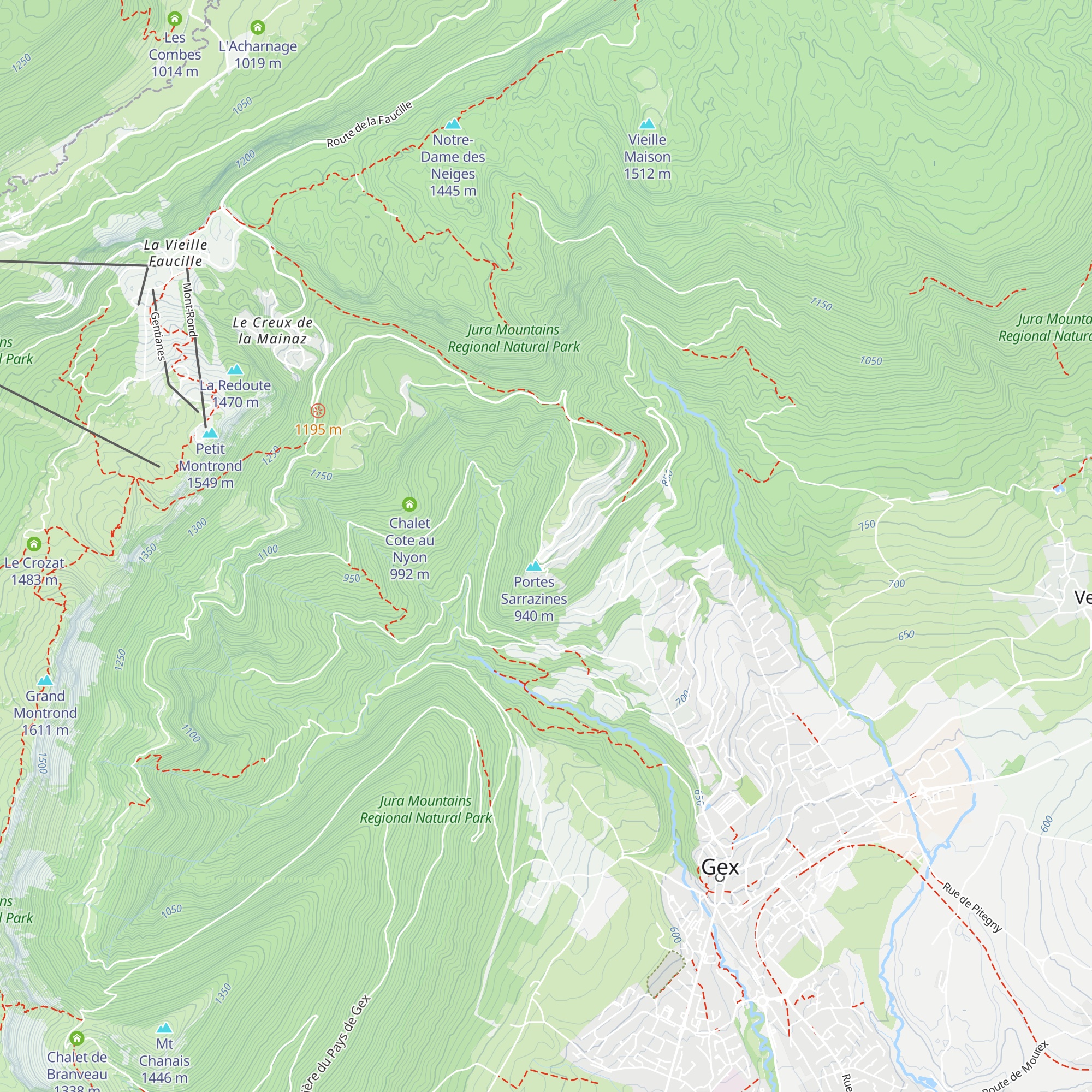 Refuge de Florimont map