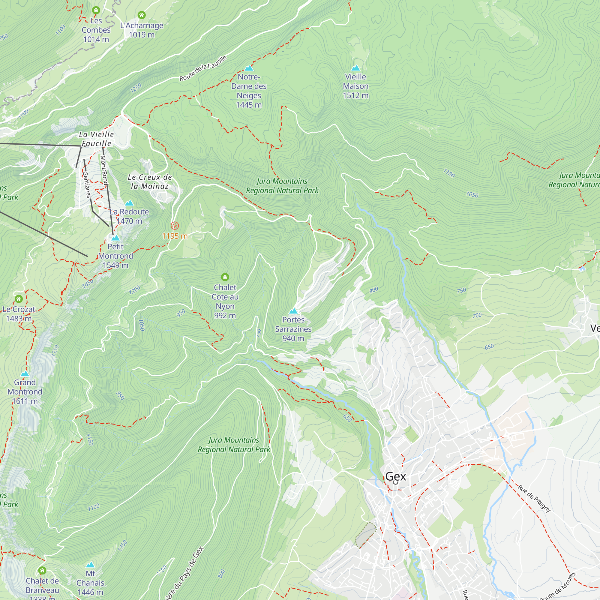 Refuge de Florimont map