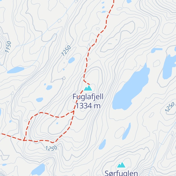 Map of Fuglafjell