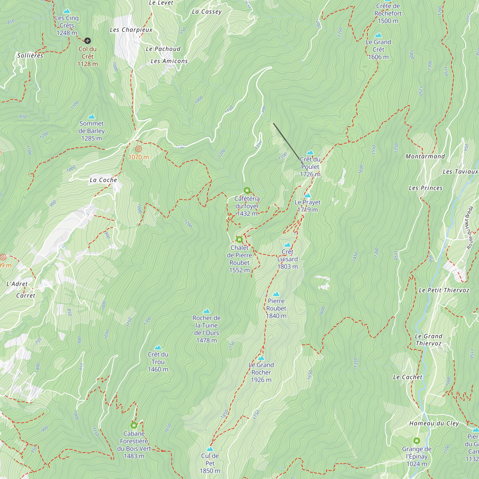 Chalet de Pierre Roubet map