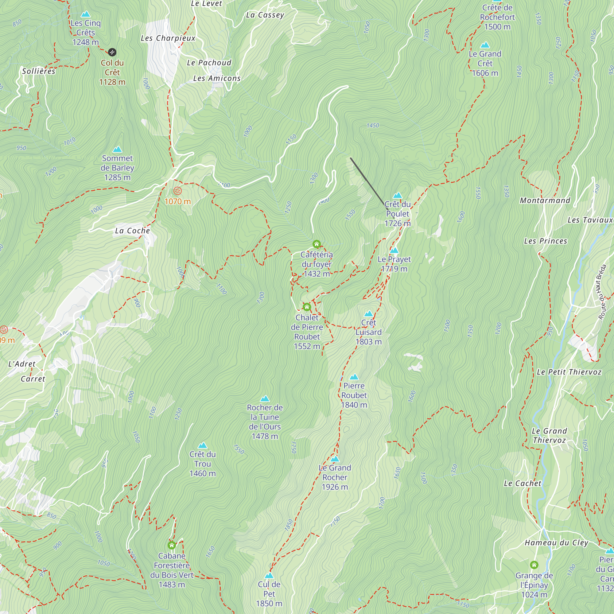 Chalet de Pierre Roubet map