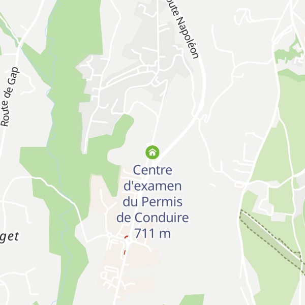 Map of Centre d'examen du Permis de Conduire