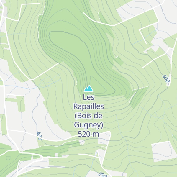 Map of Les Rapailles (Bois de Gugney)