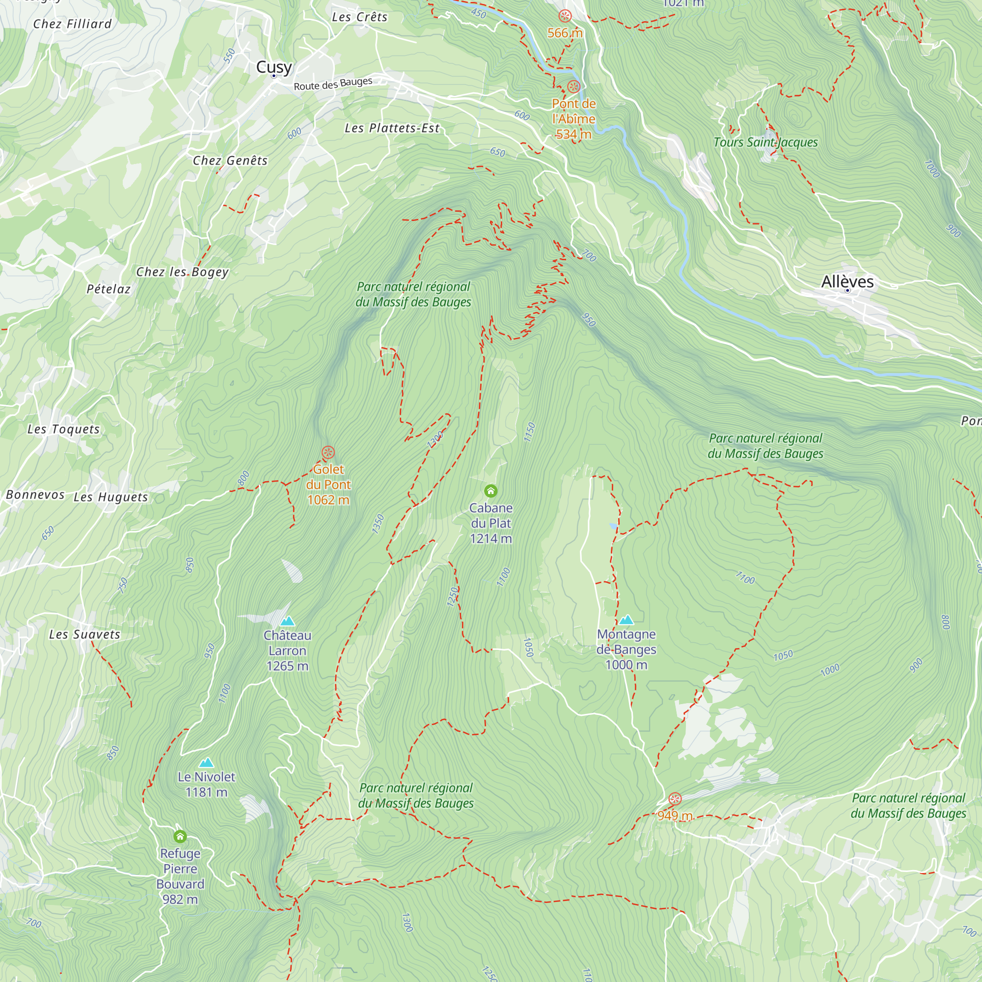 Cabane du Plat map