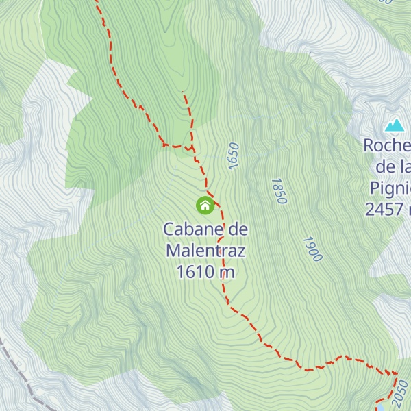 Map of Cabane de Malentraz