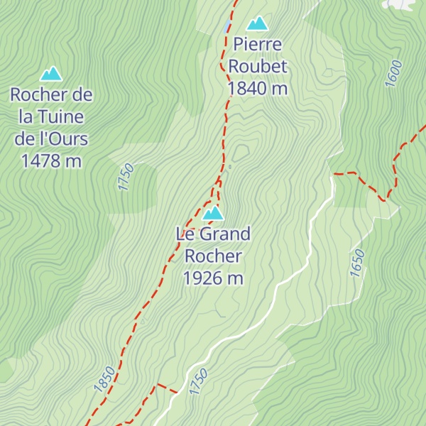 Map of Le Grand Rocher