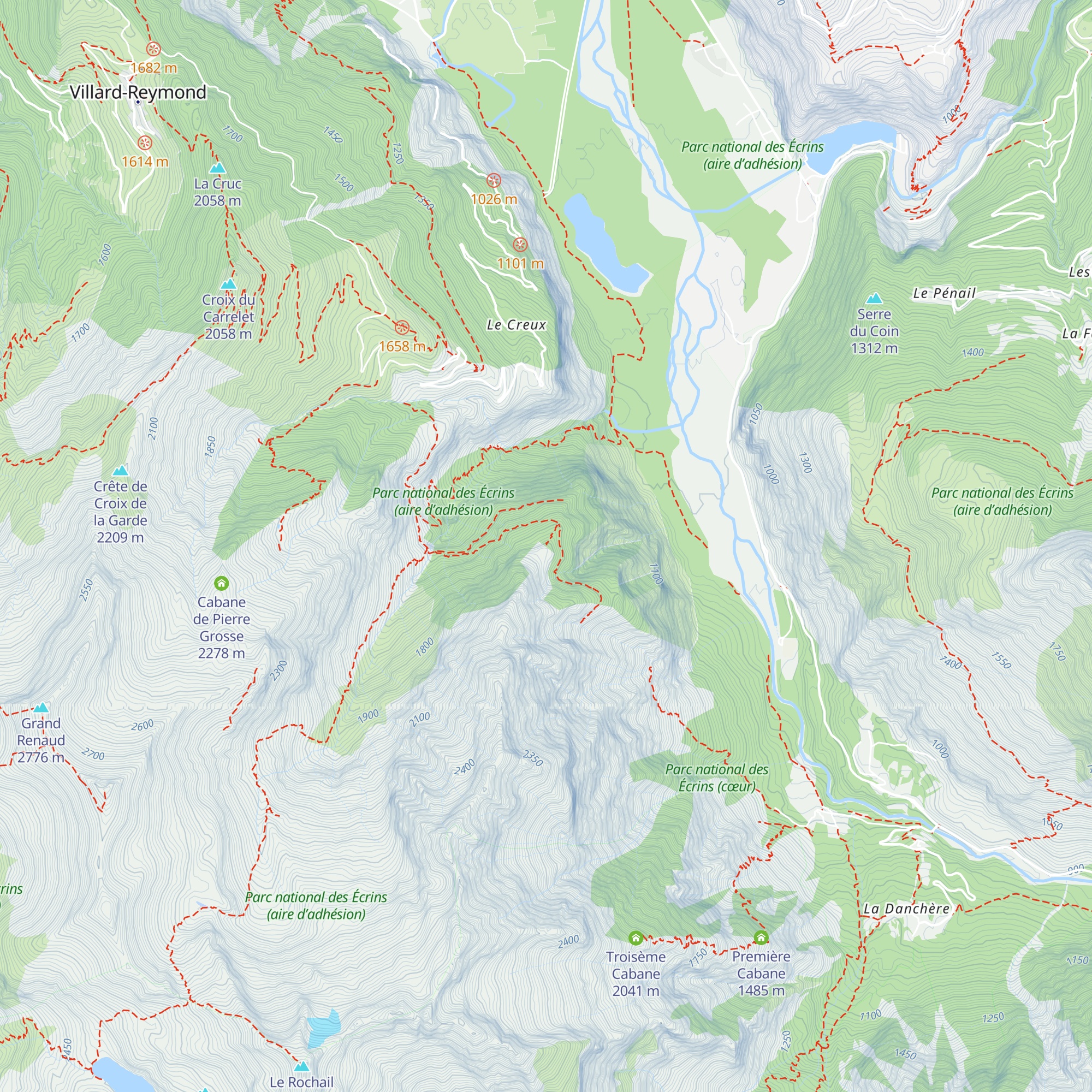 Cabane de Belle Côte map