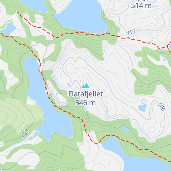 Map of Flatafjellet