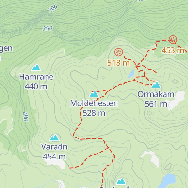 Map of Moldehesten
