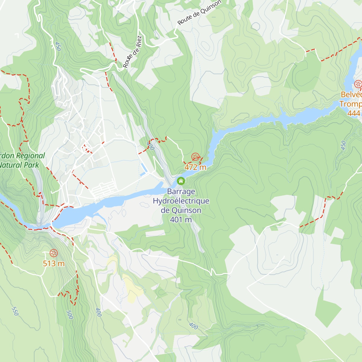 Barrage Hydroélectrique de Quinson map